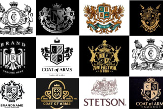 design regal heraldic badge shield emblem family crest and coat of arms logo