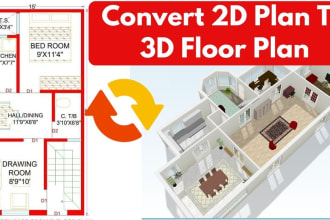 do 3d house modeling, rendering, of interior and exterior
