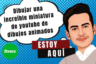 draw you unique cartoon youtube thumbnail for you