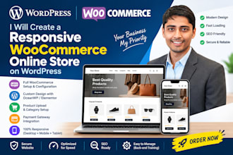 create a responsive woocommerce online store on wordpress