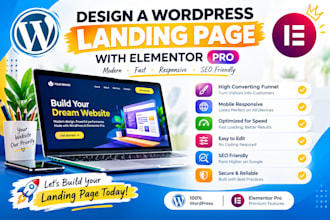 create a responsive wordpress and shopify landing page