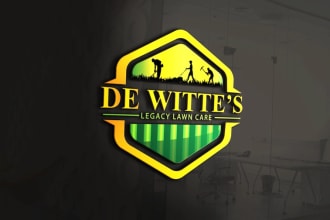 design creative unique lawn care logo design