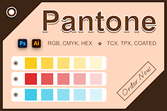 pantone matching color palette tcx, tpx, coated