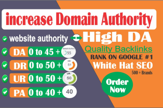 increase domain authority ,da and ahrefs DR ,domain rating