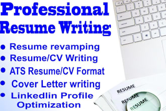 write ats optimized resume and cover letter, CV and linkedin