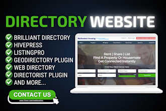 setup brilliant directory website, wordpress directory listing website