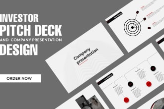 design powerpoint presentation, investor pitch deck, canva company presentation