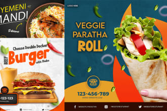 poster design for restaurants, events, and businesses, photoshop illustrator