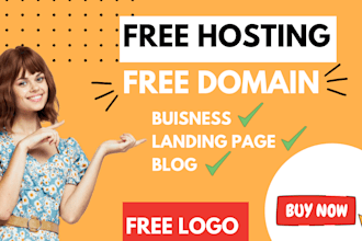 create a complete website free hosting domain and free logo