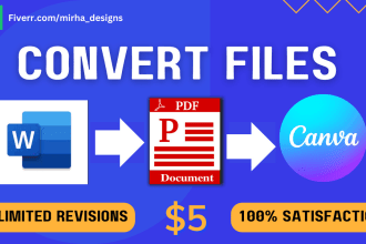 convert your pdf and word document to canva template