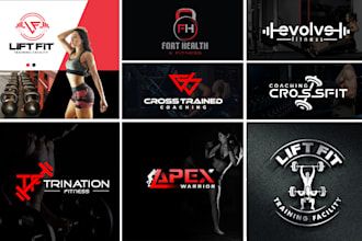 do gym logo,  fitness, clothing, initial, letter design  in 24hr