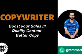 do professional copywriting for your website that will boost your sale