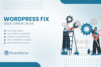 fix wordpress issues, fix wordpress error, fix wordpress bug, critical error