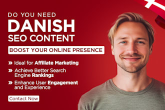 write danish affiliate marketing content or SEO blog writing
