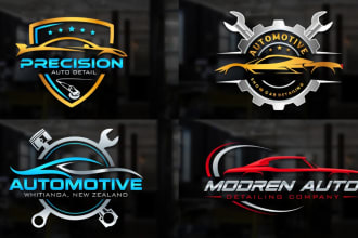 design car logo, car detailing, auto repair and automotive