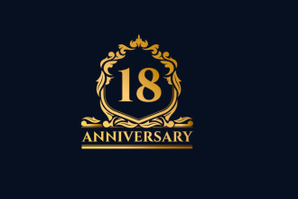 design anniversary logo with satisfaction guarantee