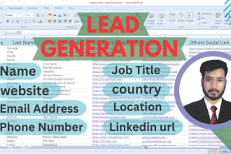 find email address, linkedin url, website, data collection, b2b lead generation