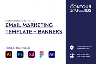 design responsive static email marketing templates, banners