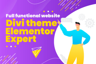 help to create wordpress website with elementor or divi