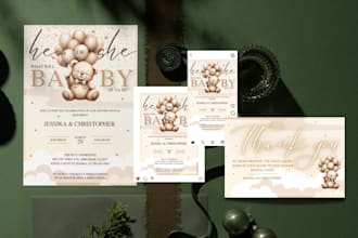 design a custom invite with matching instagram post story