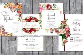 design a beautiful wedding or bridal shower invitation