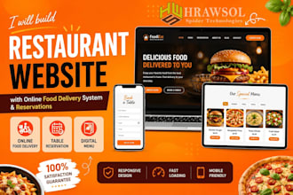 build a restaurant website with online food delivery system and reservations