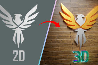 turn your 2d logo into 3d with blender