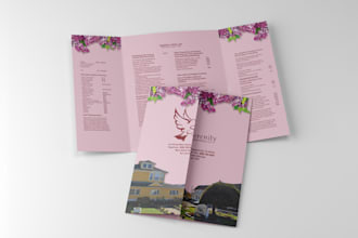 design funeral flyer, obituary and program in 2hrs