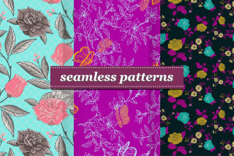 stylish unique seamless pattern design for textile