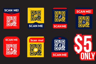 create custom permanent professional qr code or vcard within 1 hour
