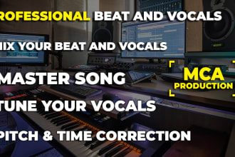 mix and mastering professional beat and vocals for your song