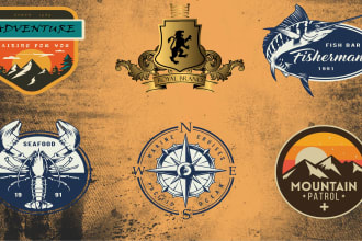 design retro badge, patch, emblem and vintage logo design