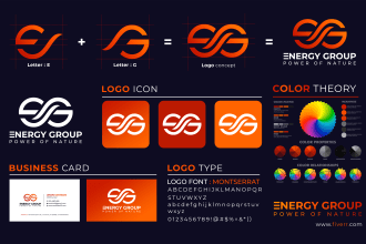do trendy, tech, minimalist logo brand style guides or complete brand identity