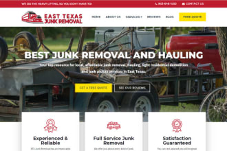 design junk removal website dumpster website hauling website