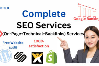 do complete SEO service for wordpress, wix shopify, and technical services
