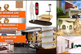 a interior design, exterior, and furniture design