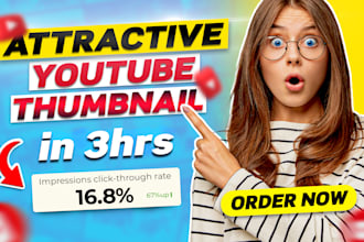 design amazing catchy clickbait youtube thumbnail design