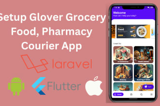 setup active ecommerce flutter, glover grocery, food, pharmacy courier