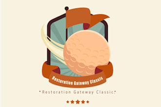 design good looking cute golf tournament logo