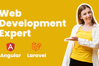 develop web applications using angular and laravel