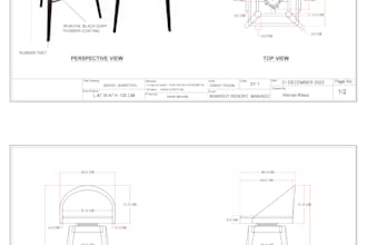 draw 2d furniture design and detailing
