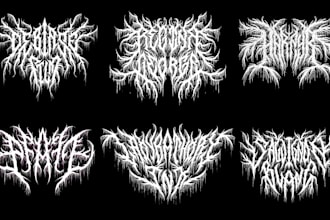 design black metal logo for your band