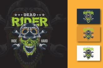 design dead day , skull  , skeleton and  mexican logo