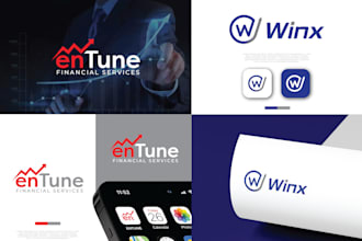 do modern accounting financial consulting and business logo