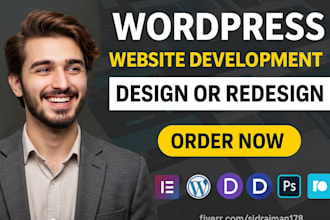 design and redesign wordpress website, wordpress website development or blog