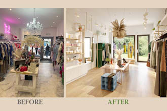 create interior exterior renovation and render nice 3d image