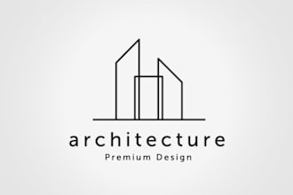 design creative beautiful architecture logo for you