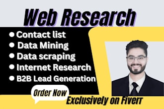 be lead generation, web research, data scraping, mailing list