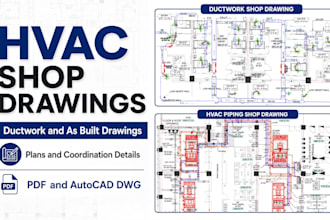 prepare hvac shop drawings and as built drawings in autocad