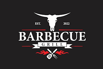 create high quality graceful bbq logo for your business